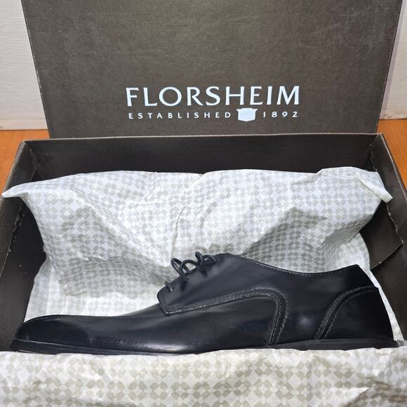 Florsheim - Jet Bike Toe Oxford (black) Men's Lace-up Bicycle Toe Shoes Size 7.5 - Picture 6 of 8